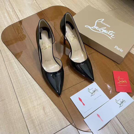 Christian Louboutin Iriza Half-D'Orsay Patent Leather Pumps