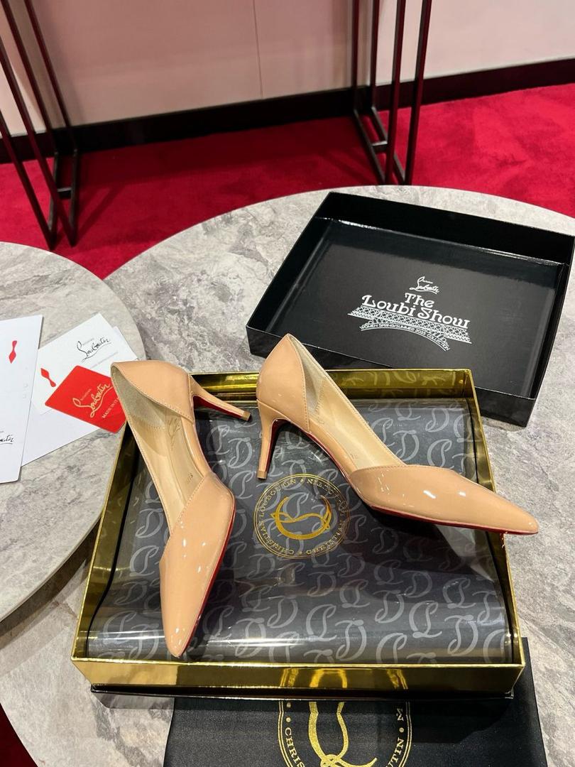 Christian Louboutin Iriza Half-D'Orsay Patent Leather Pumps
