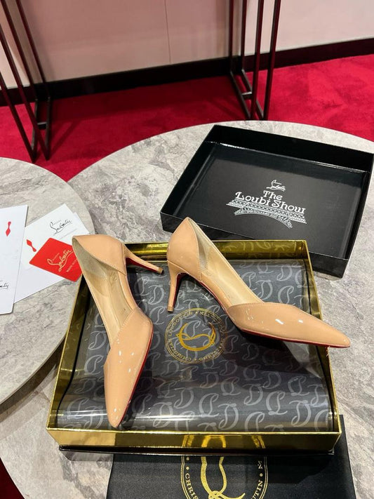 Christian Louboutin Iriza Half-D'Orsay Patent Leather Pumps