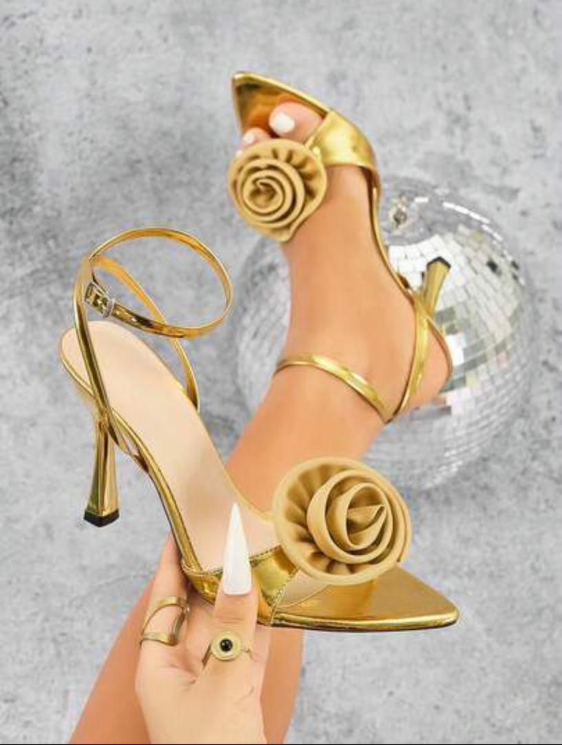 The Rosette Affair: Pointed Stiletto Sandals